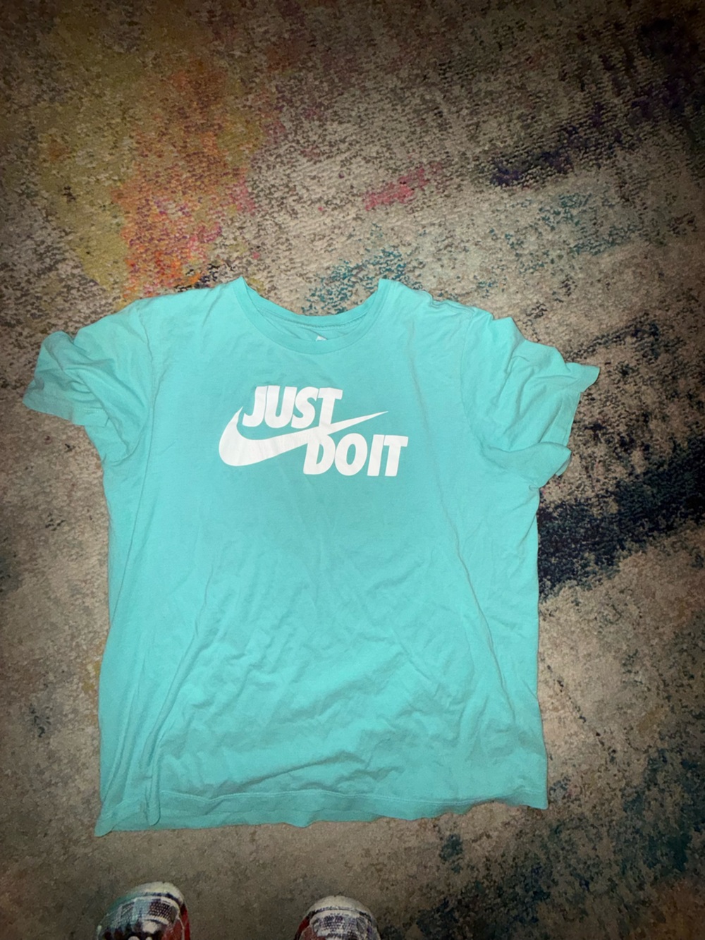 Nike Aqua Blue 'Just Do It' Logo Tee